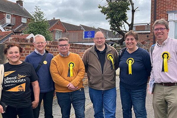 Lib Dem Team on the campaign trail